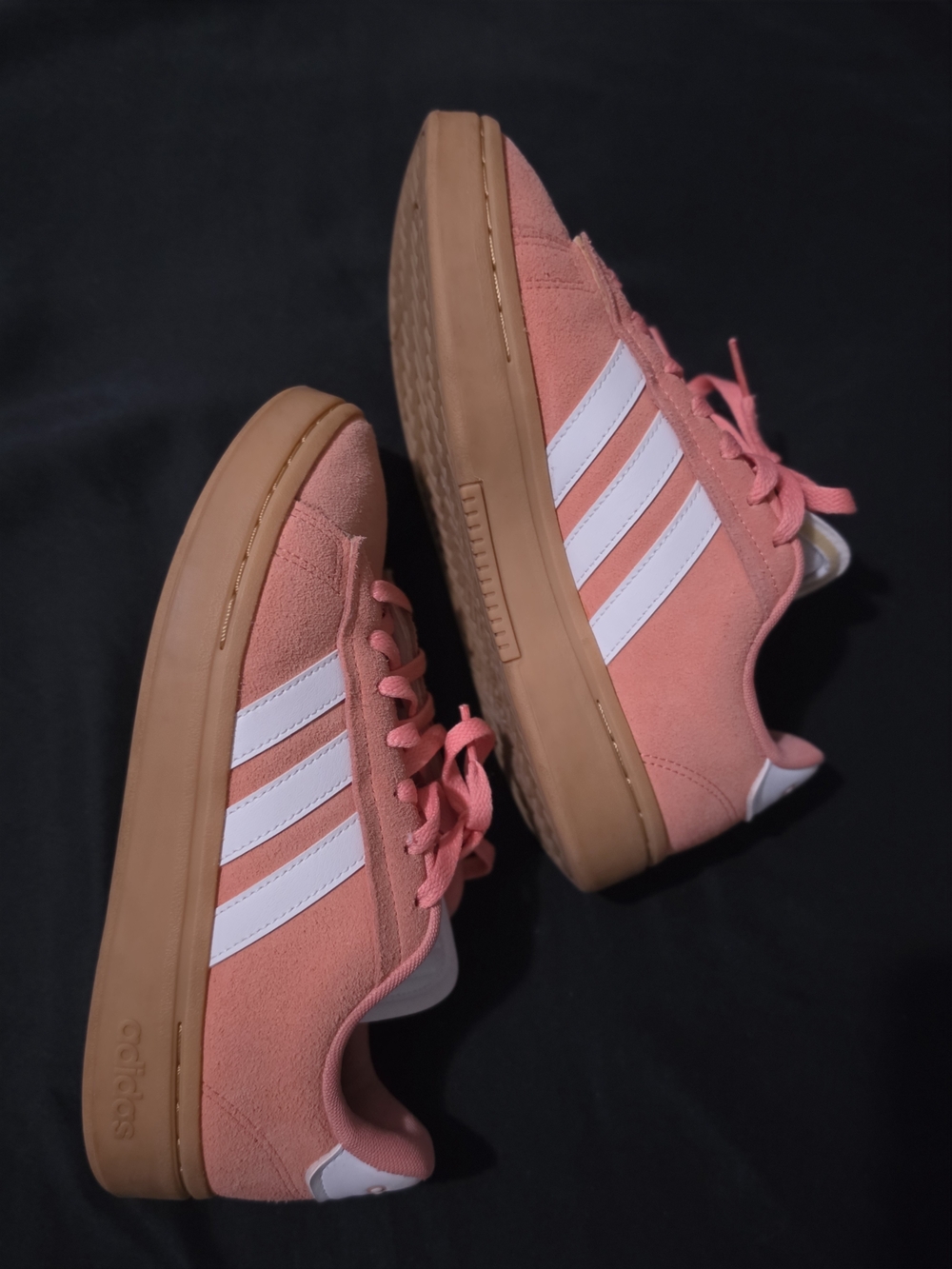 Adidas Women's Pink Suede Platform Sneakers